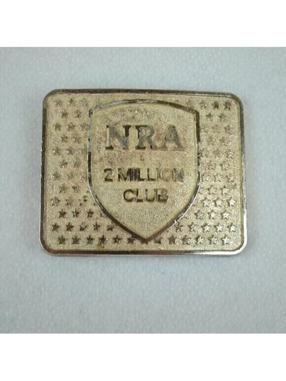 Vintage NRA Belt Buckle National Rifle Association 2 Million Club Firearms Guns